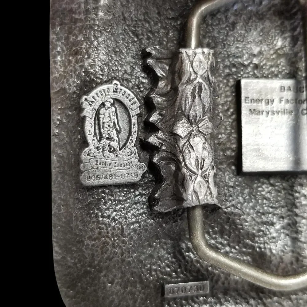 1987 Feather River CFB-5 Energy Facility Pewter Belt‎ Buckle Babcock & Wilcox